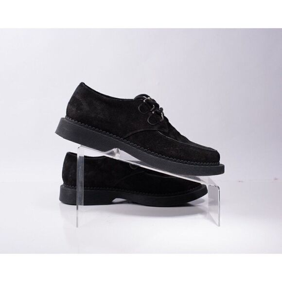Yves Saint Laurent YSL Women Teddy Suede Creepers Lace Up Shoes Black EU 39 US 9 - Picture 7 of 9
